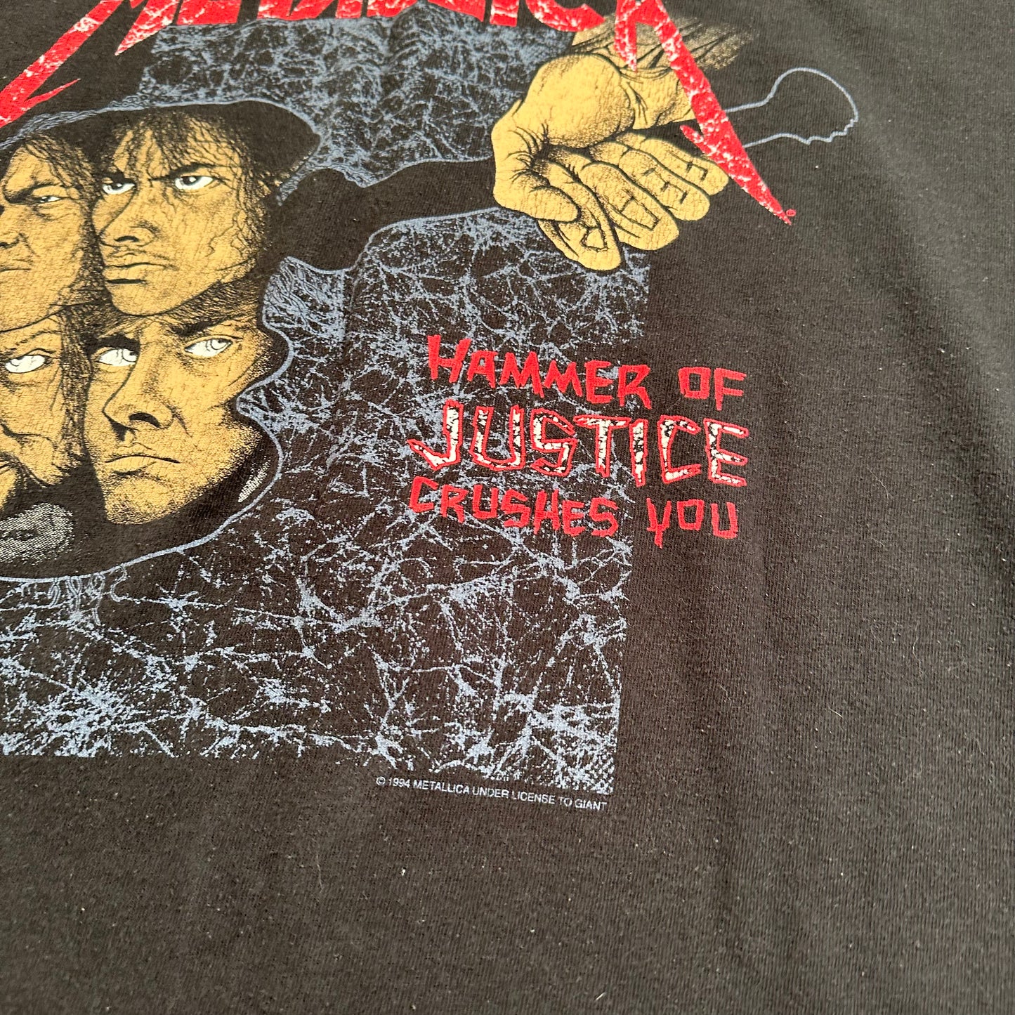 Vintage 90s Metallica Shirt XL And Justice For All