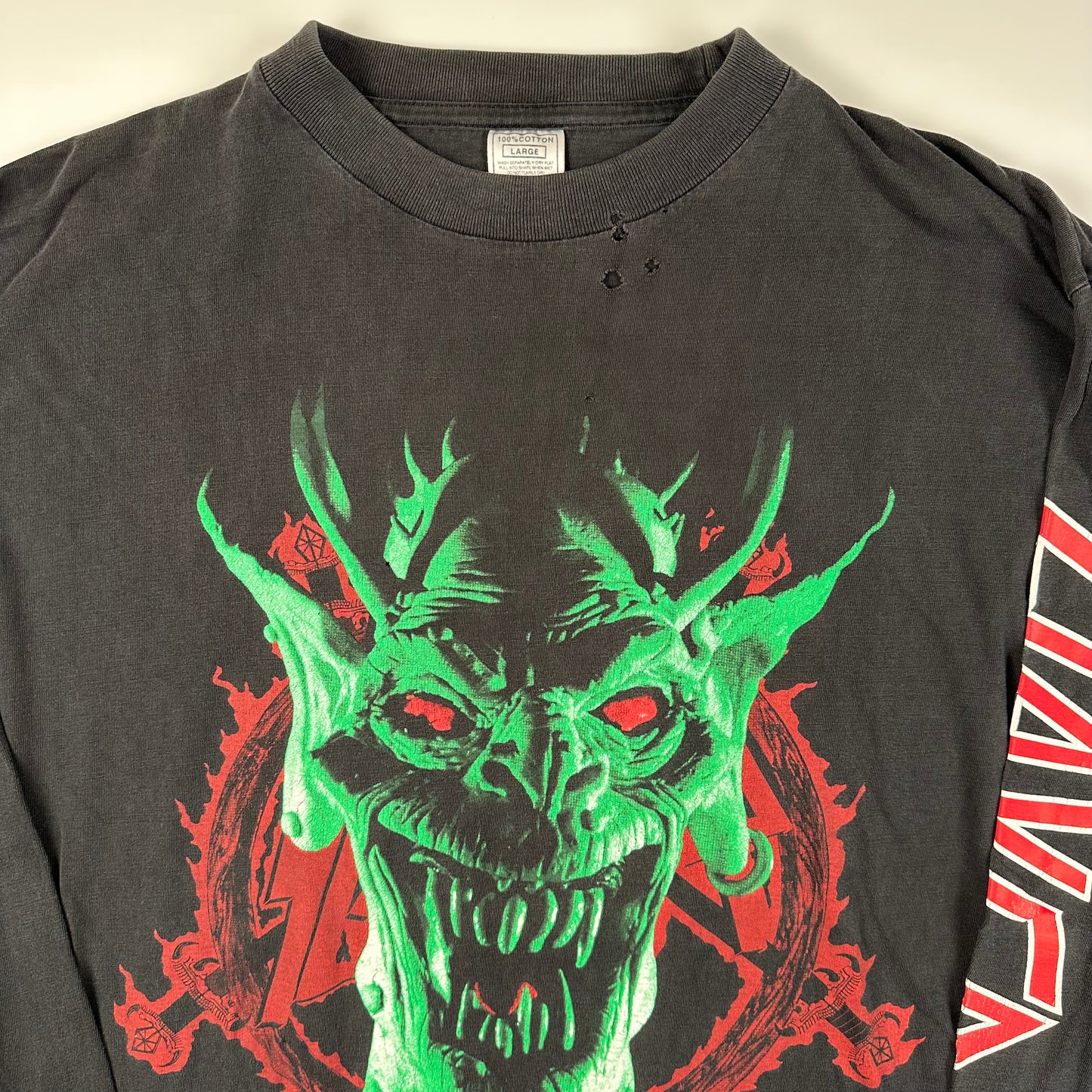 Vintage 1988 Slayer Long Sleeve Shirt Large Root Of All Evil