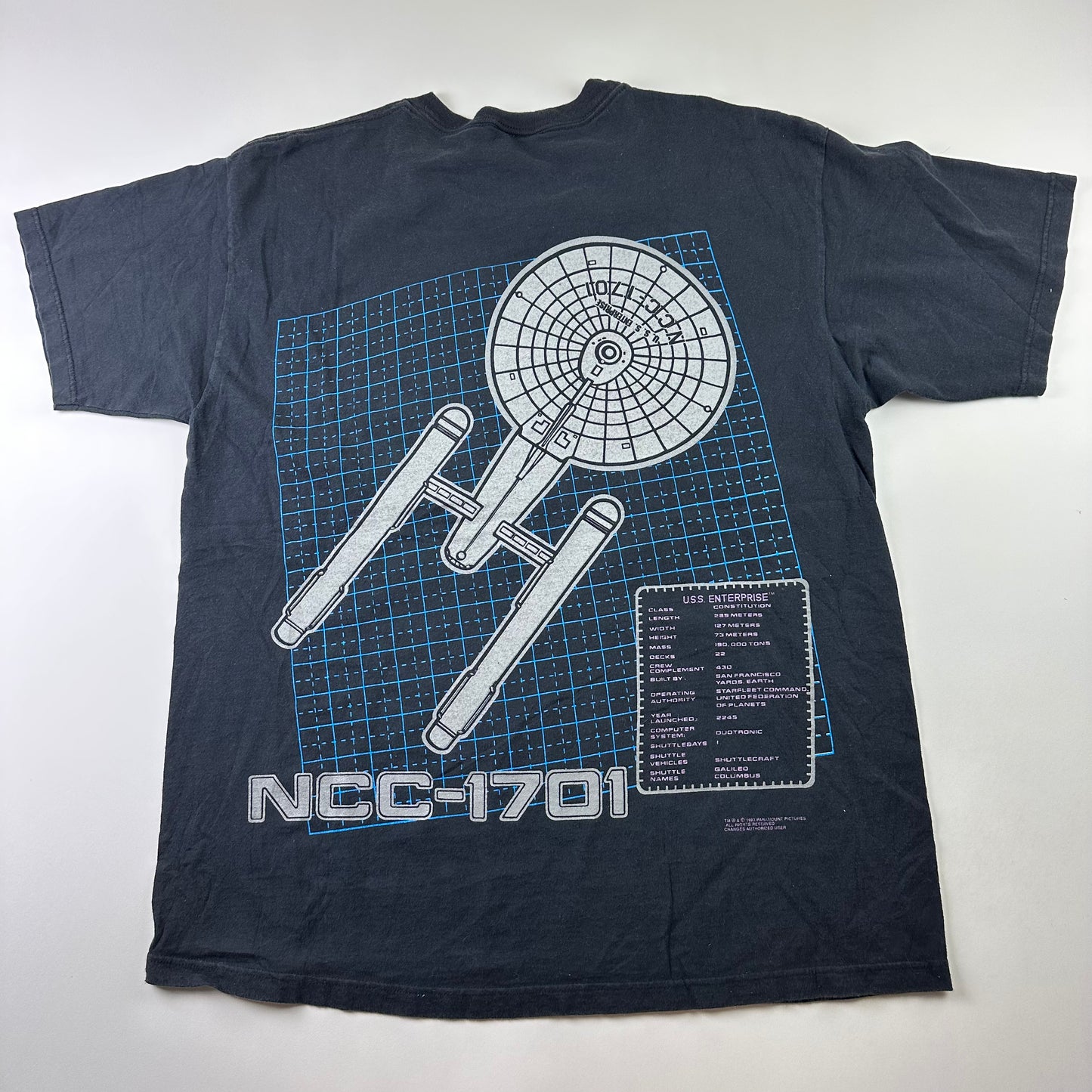 Vintage 1993 Star Trek Shirt XL NCC-1701