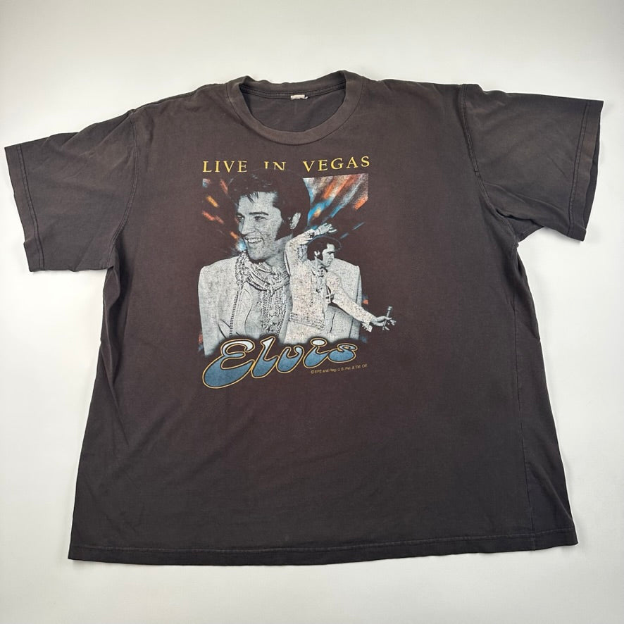 Vintage 90s Elvis Presley Shirt XL Live In Vegas