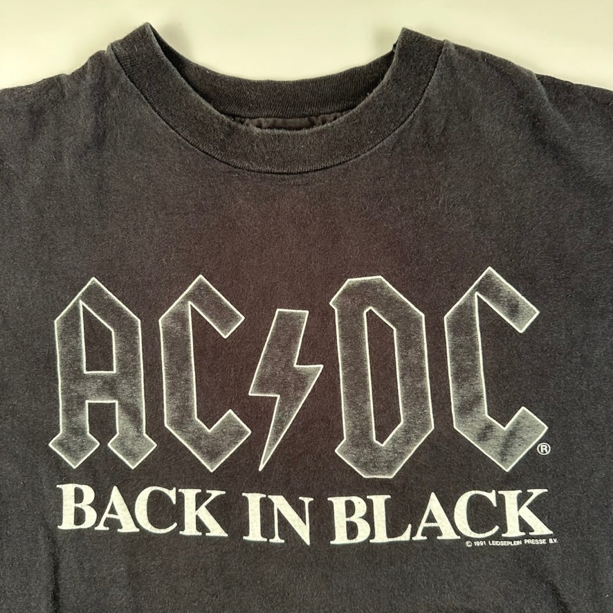 Vintage 1991 AC/DC Shirt XL Back In Black