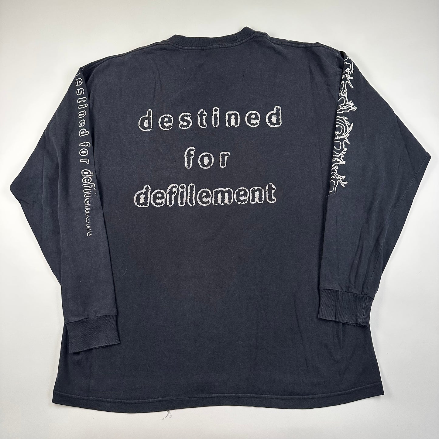 Vintage 90s Fleshgrind Long Sleeve Shirt XL Destined For Defilement