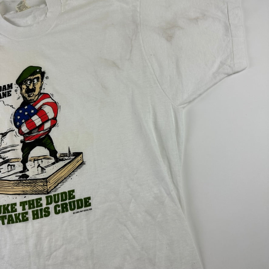 Vintage 1990 Saddam Insane Shirt XXL Nuke The Dude