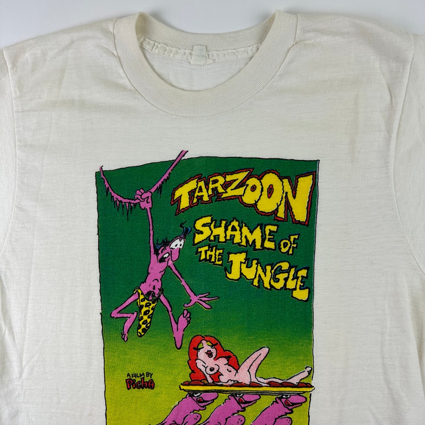 Vintage 70s Tarzoon Shirt Large Shame Of The Jungle