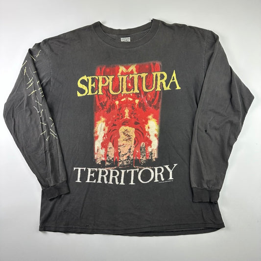 Vintage 1993 Sepultura Long Sleeve Shirt XL War For Territory