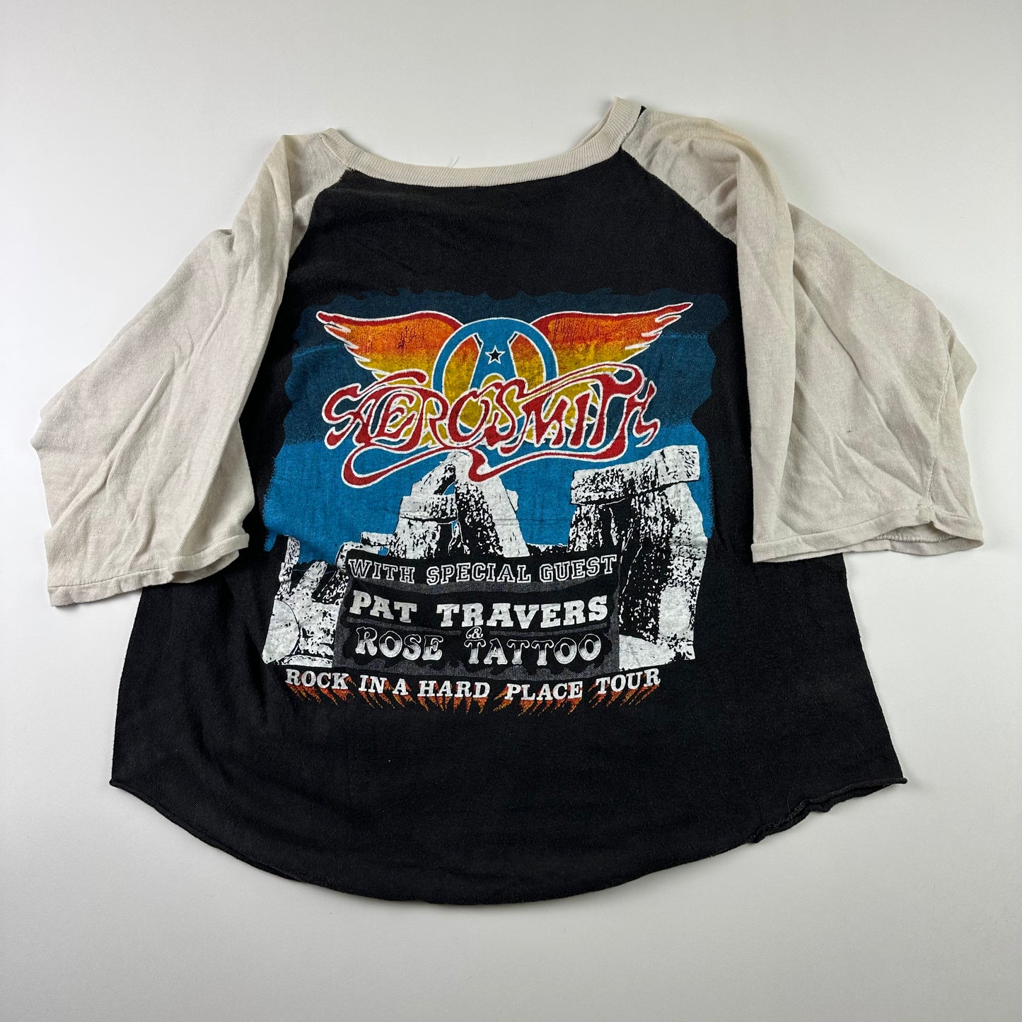 Vintage 1982 Aerosmith Shirt Large Rock In Hard Place Tour