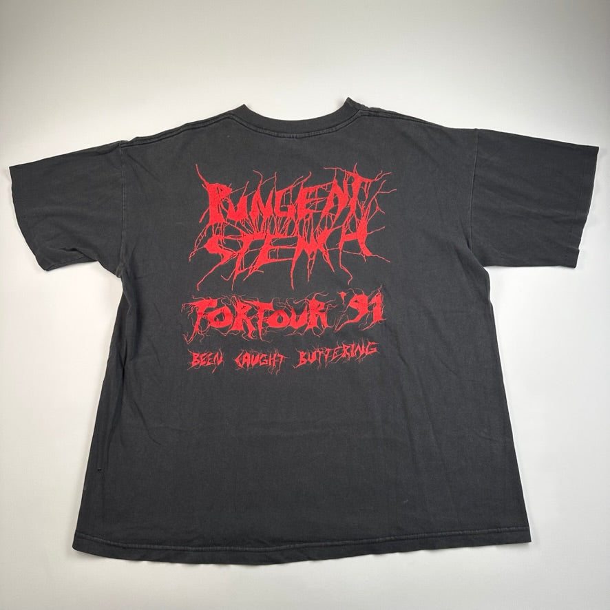 Vintage 1991 Pungent Stench Shirt XL Been Caught Butchering