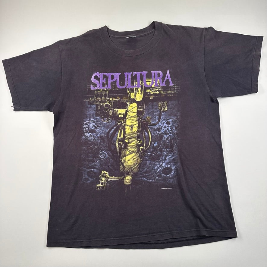 Vintage 1993 Sepultura Shirt XL Chaos A.D.