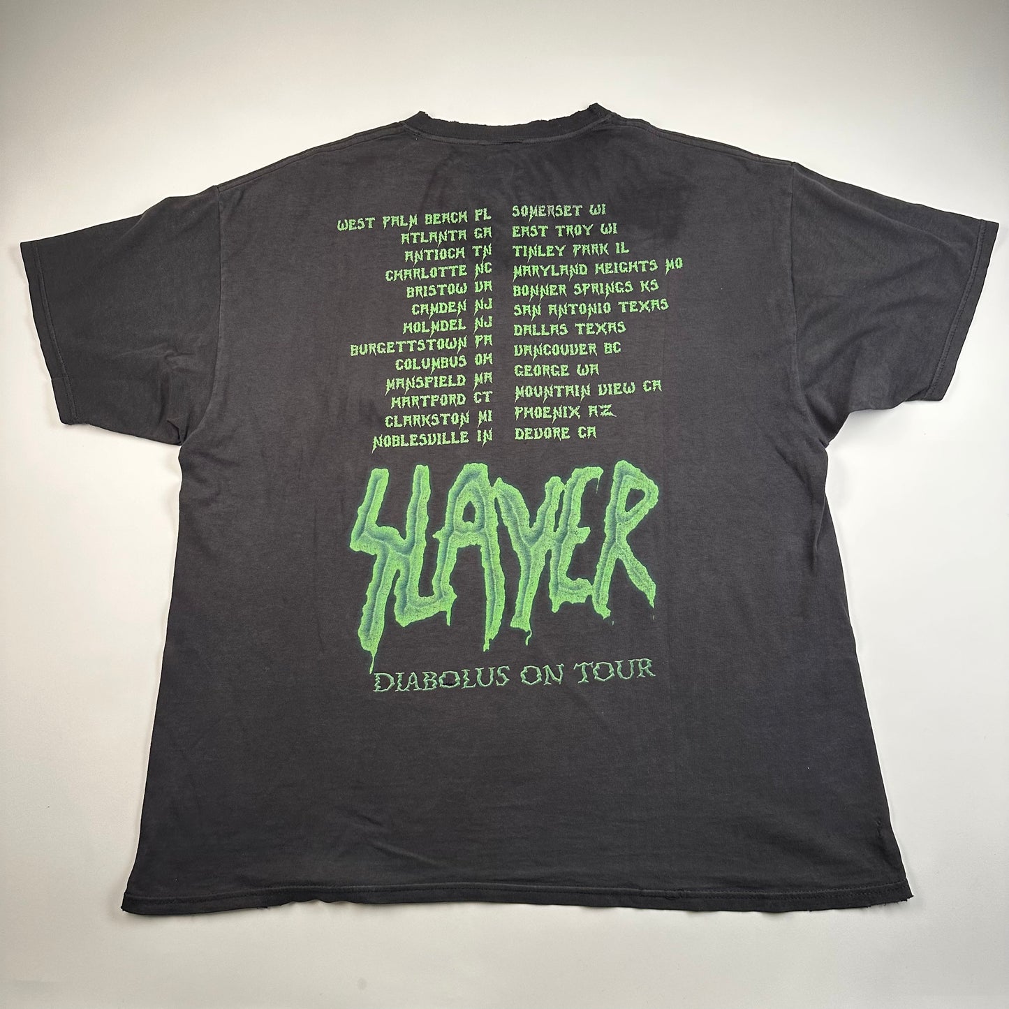 Vintage 1999 Slayer Shirt XL Diabolus On Tour