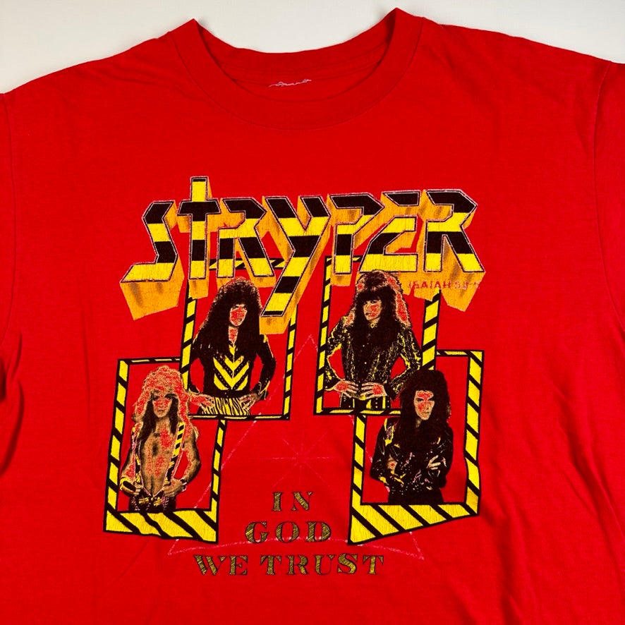 Vintage 80s Stryper Shirt XL Isaiah 53:5