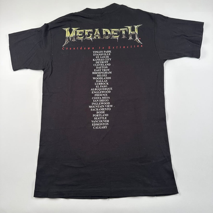 Vintage 1991 Megadeth Shirt Medium Countdown To Extinction