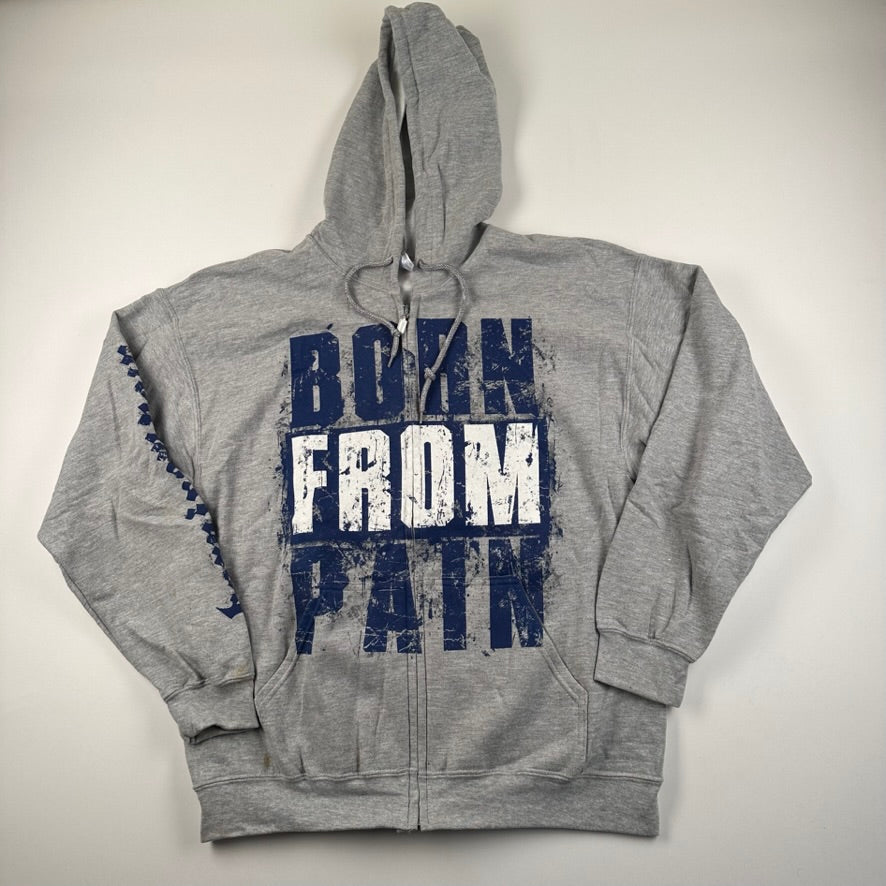 Born From Pain Zip Up Sweatshirt Large