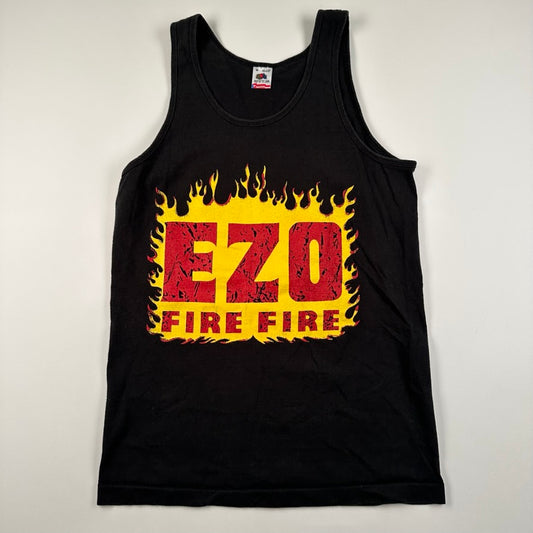 Vintage 1989 EZO Tank Top Shirt Medium Fire Fire