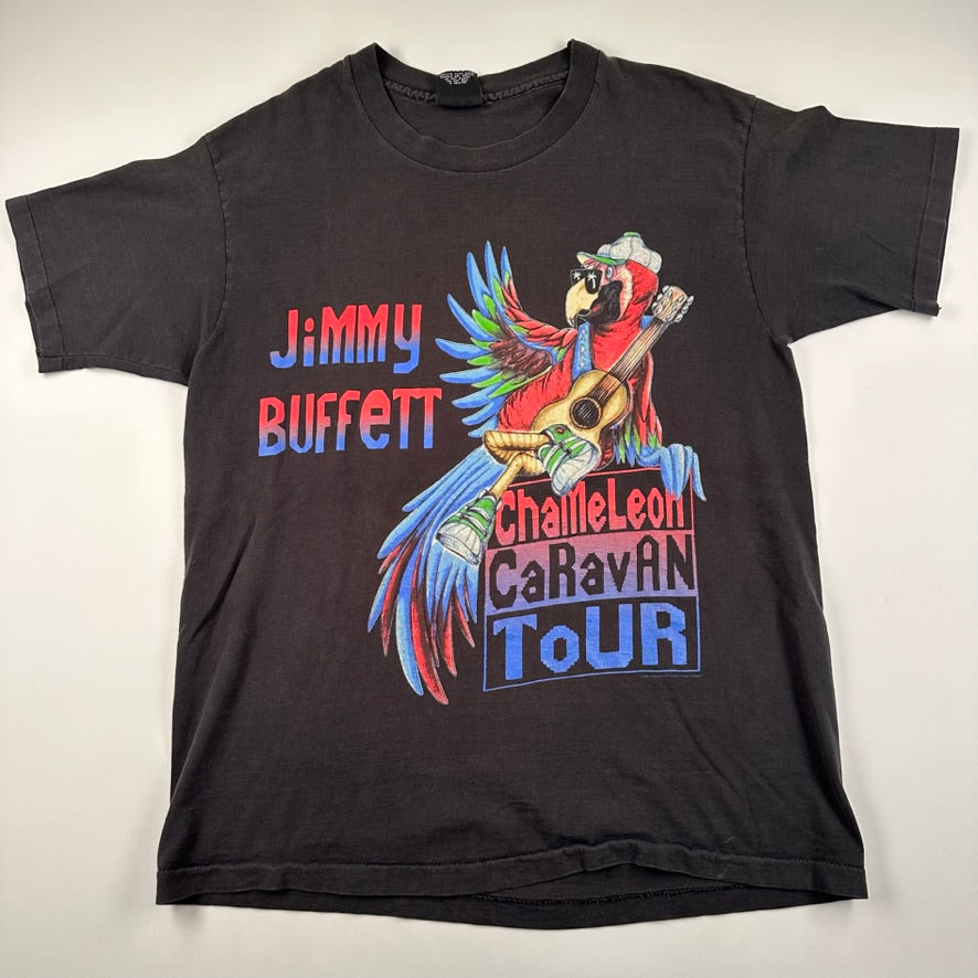 Vintage 1993 Jimmy Buffett Shirt XL Chameleon Caravan