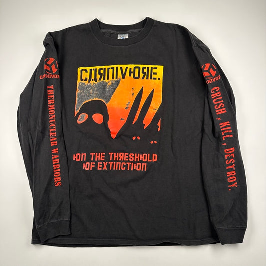 Vintage 90s Carnivore Long Sleeve Shirt XL On The Threshold