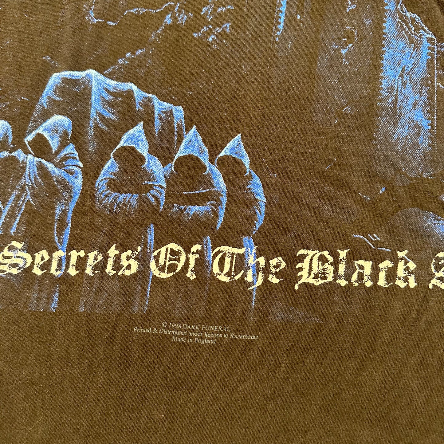 Vintage 1998 Dark Funeral Shirt Large The Secrets Of The Black Arts