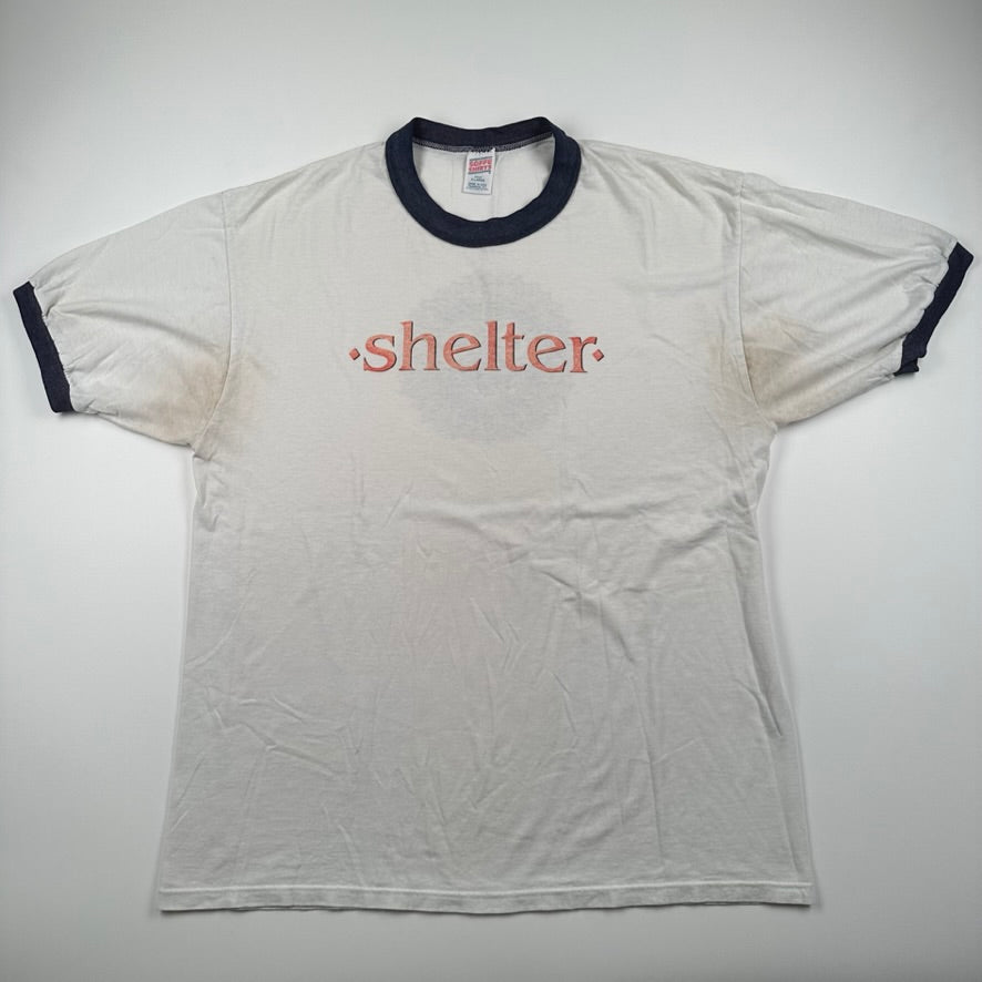 Vintage 90s Shelter Ringer Shirt XL