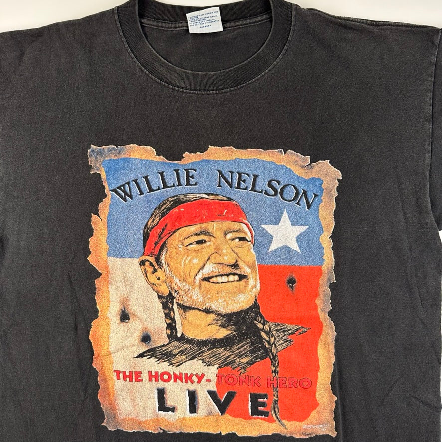 Vintage 90s Willie Nelson Shirt XL The Honky Tonk Hero