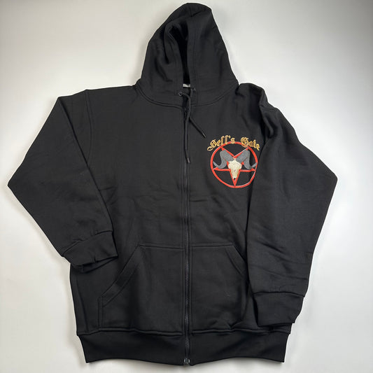 Vintage 90s Hell's Gate Zip Up Sweatshirt Medium