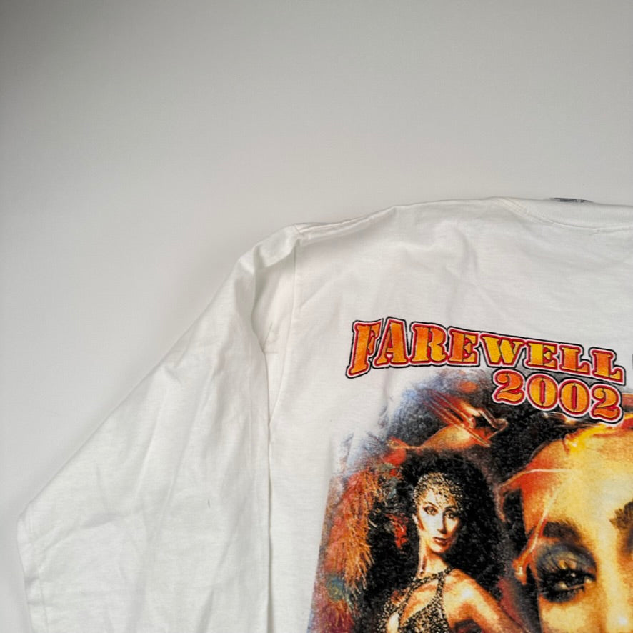 Vintage 2002 Cher Long Sleeve Shirt Medium Farewell Tour