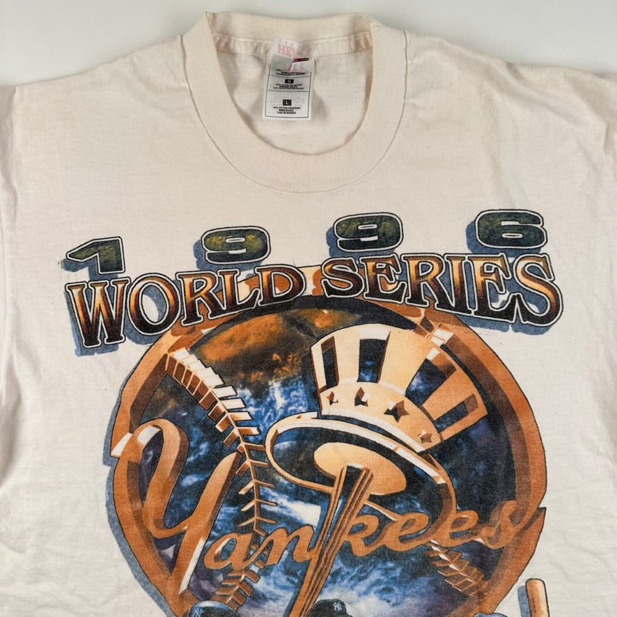 Vintage 1996 Yankees Shirt Large Rap Tee World Series Champions