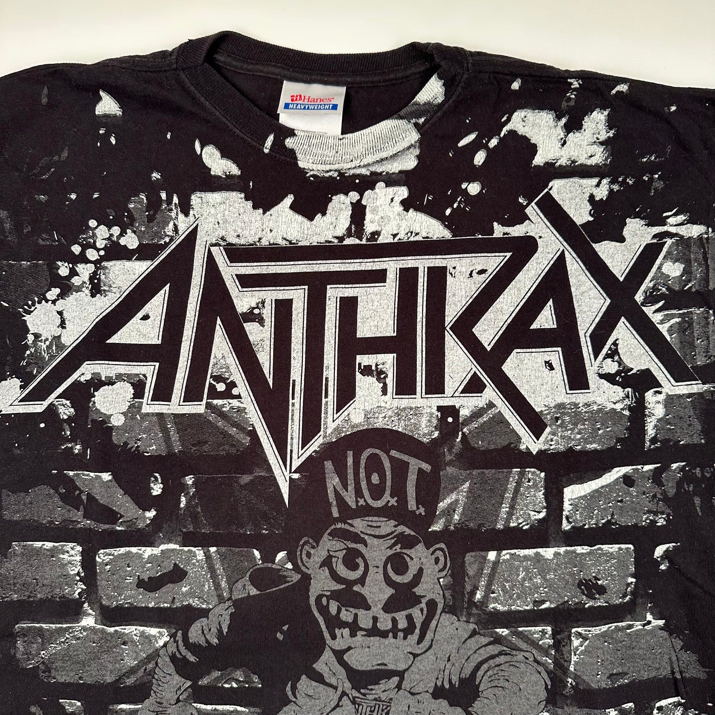 Vintage 2000s Anthrax Shirt Large All Over Print