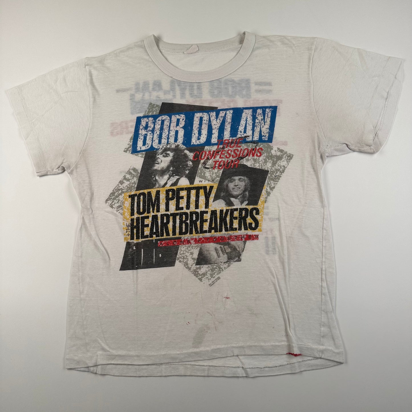 Vintage 1986 Bob Dylan Tom Petty Shirt Medium True Confessions