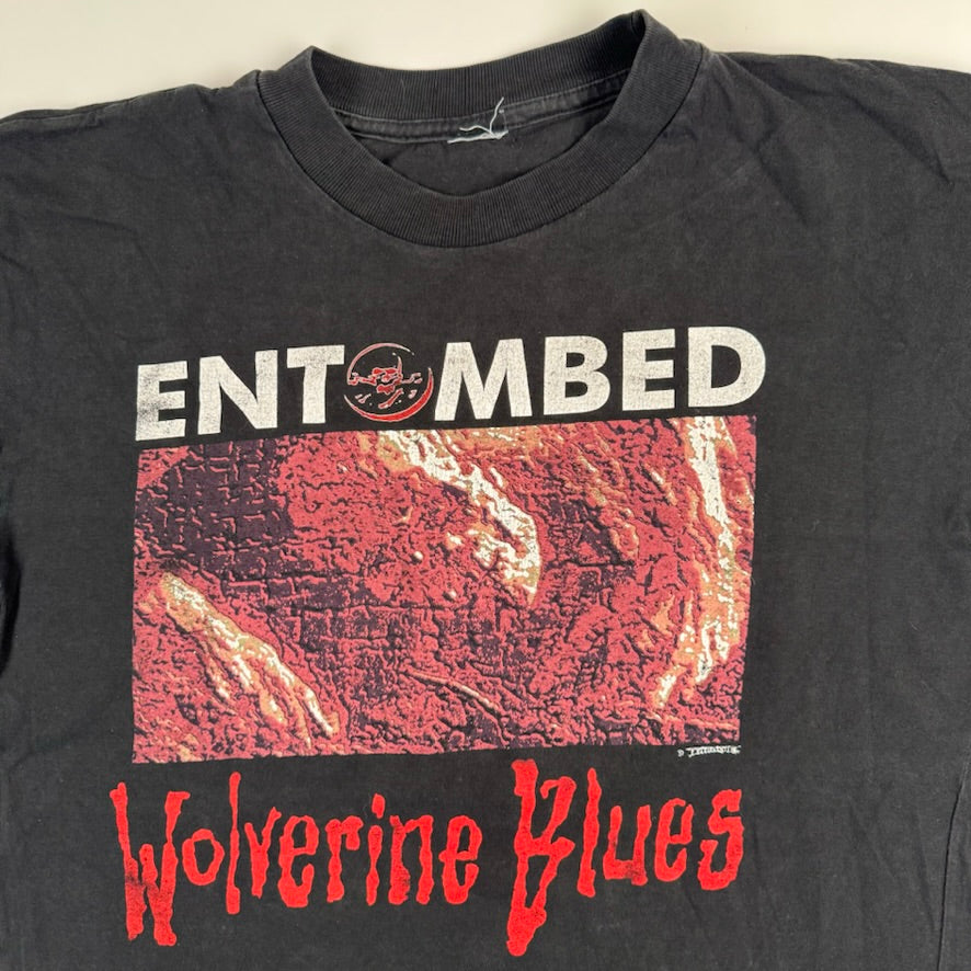 Vintage 90s Entombed Long Sleeve Shirt XL Wolverine Blues