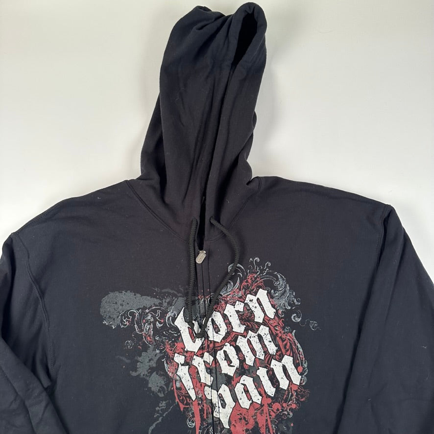 Born from Pain Zip Up Sweatshirt Large