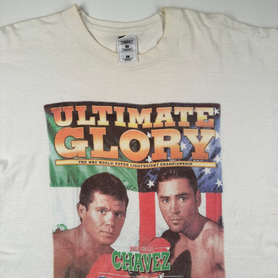 Vintage 1996 Chavez vs De La Hoya Shirt XL Caesars Palace