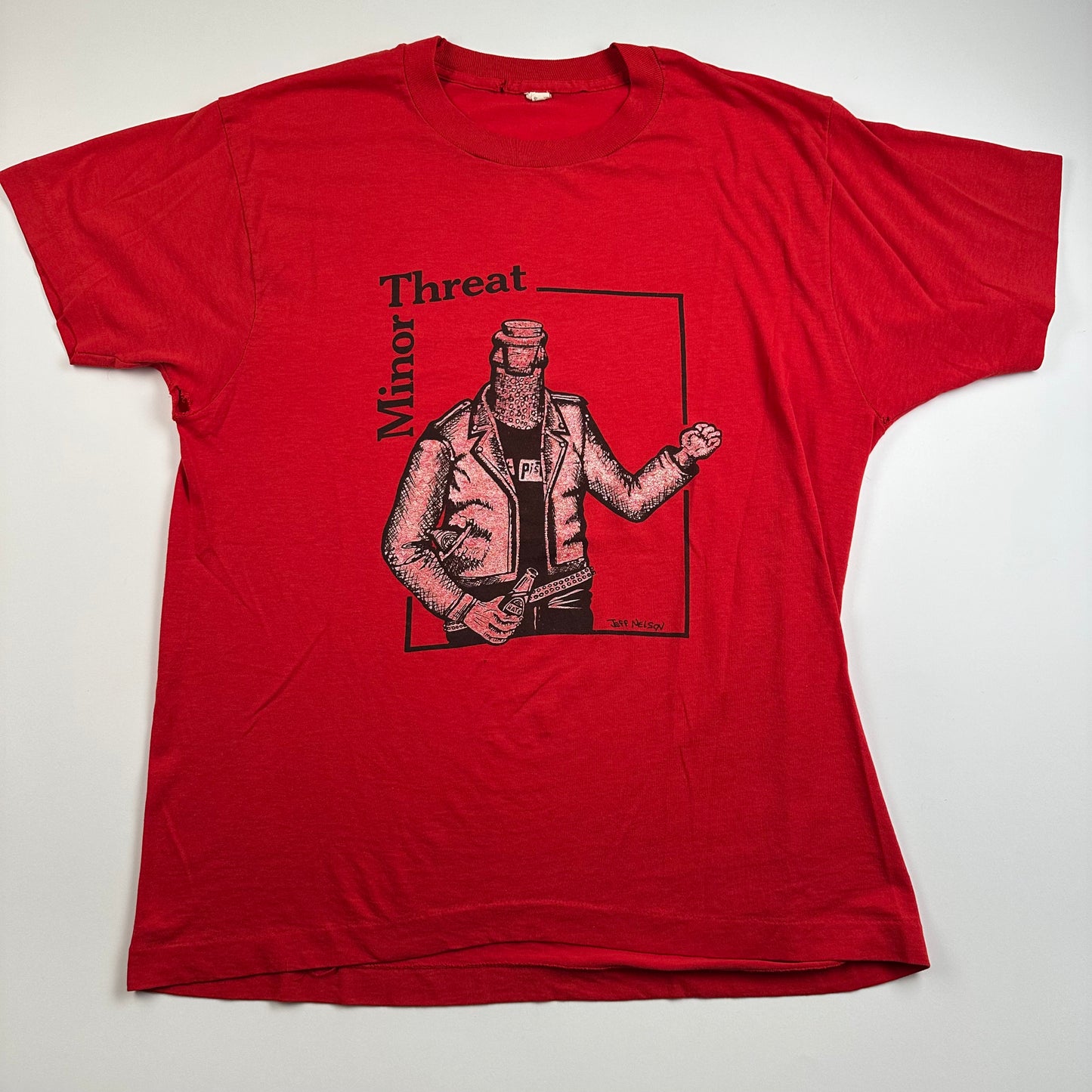 Vintage 80s Minor Threat Shirt Large Bottled Violence