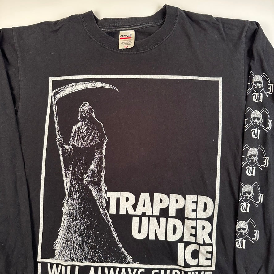 2000s Trapped Under Ice Long Sleeve Shirt Large Always Survive