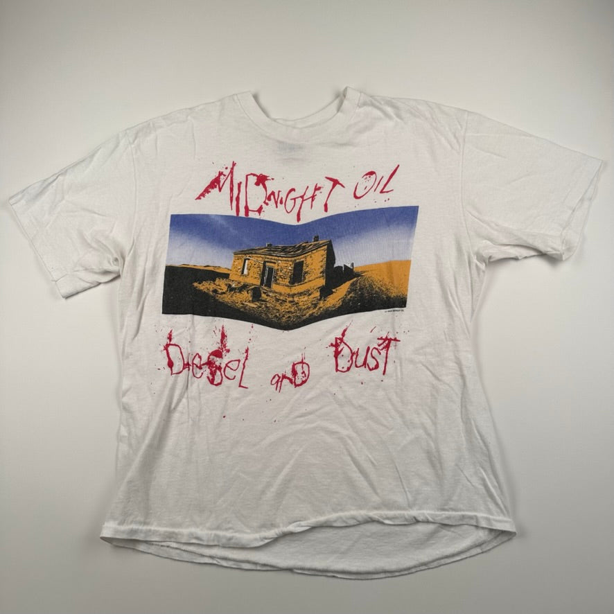 Vintage 1988 Midnight Oil Shirt XL Diesel And Dust