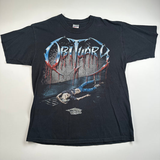 Vintage 2000s Obituary Shirt Large Slowly We Rot