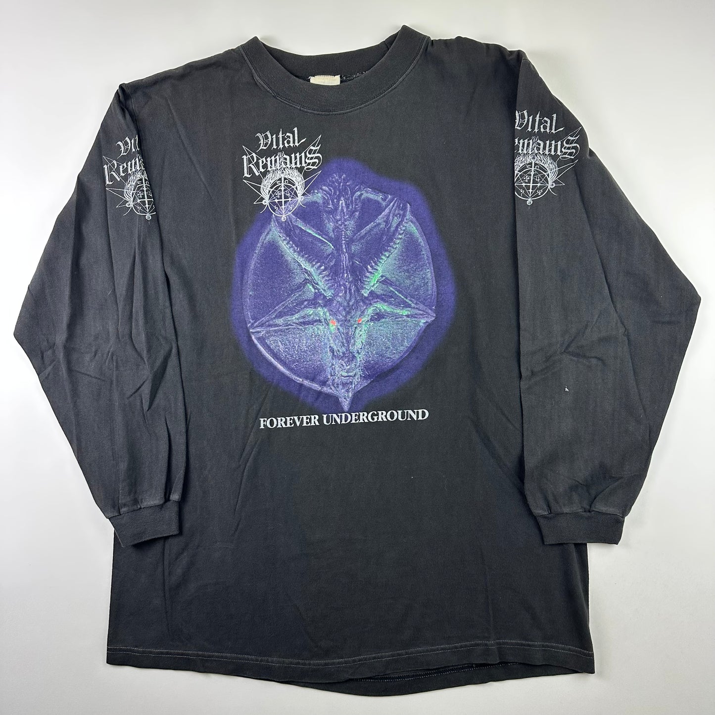 Vintage 90s Vital Remains Long Sleeve Shirt XL Forever Underground