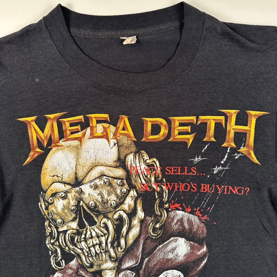 Vintage 1987 Megadeth Shirt Medium Peace Sells