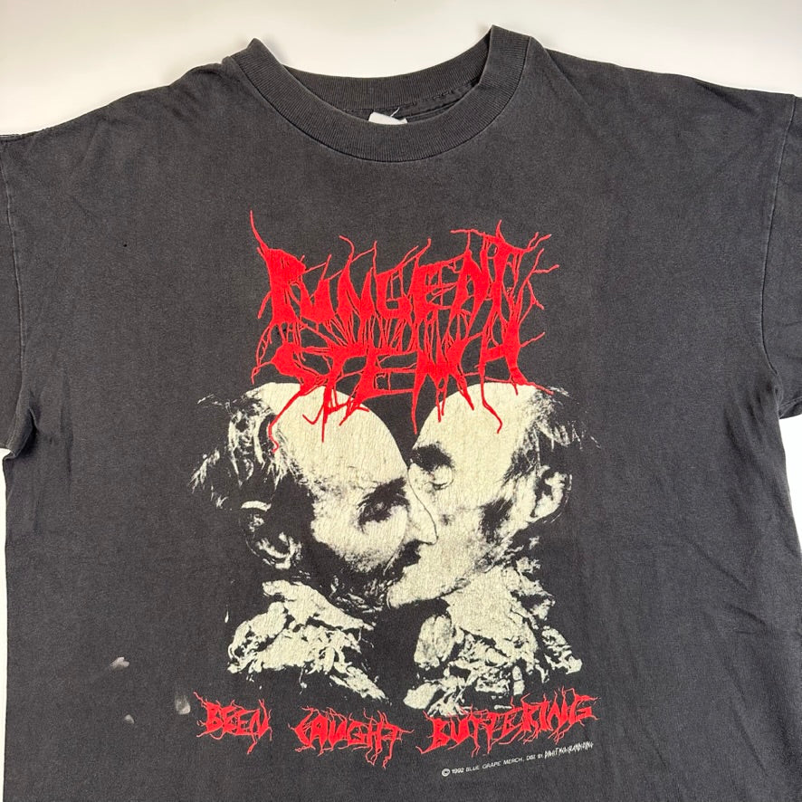 Vintage 1991 Pungent Stench Shirt XL Been Caught Butchering