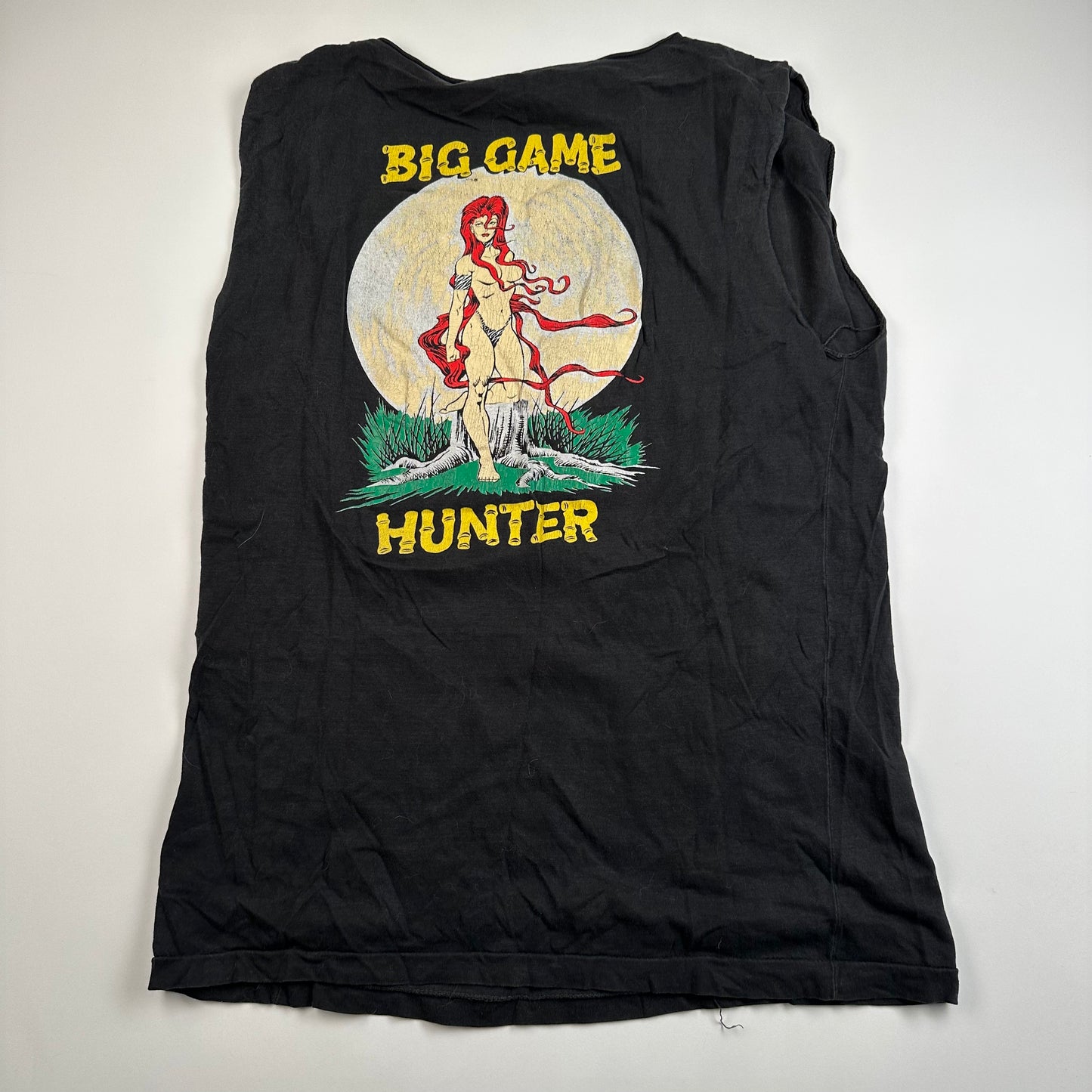 Vintage 80s White Lion Sleeveless Shirt Medium Backstage Big Game Hunter