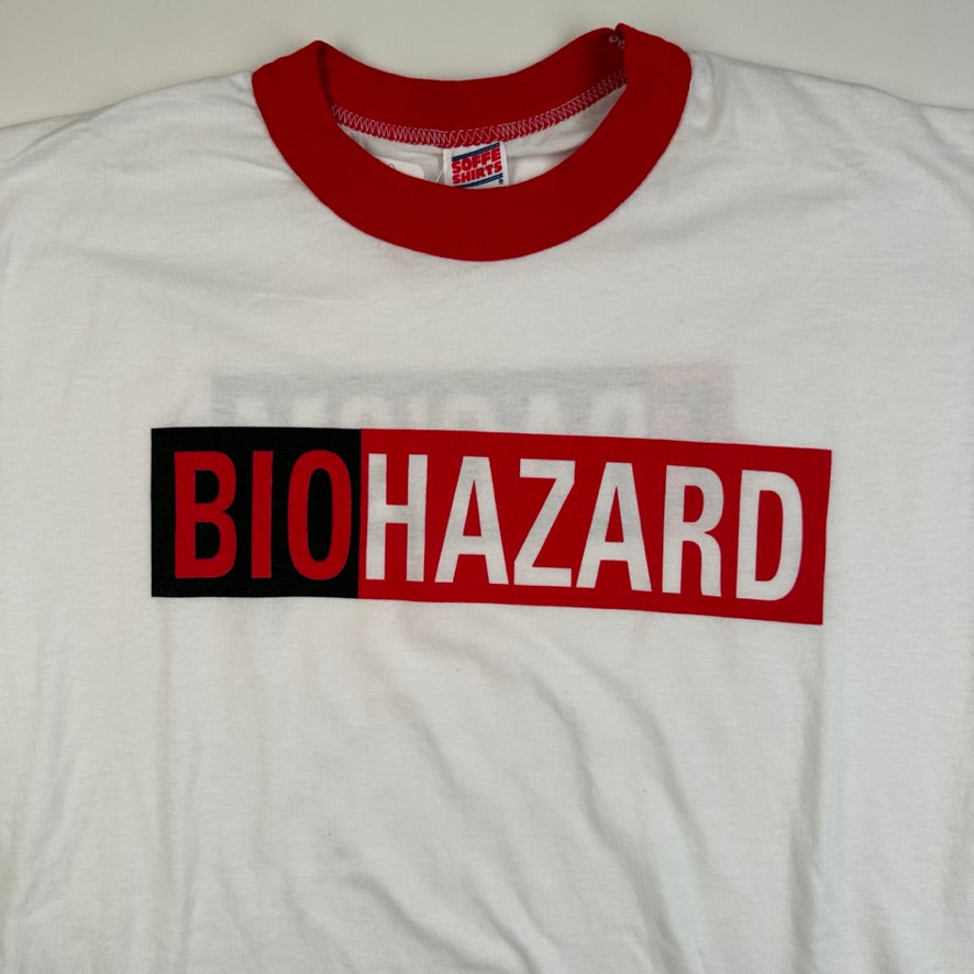 Vintage 1996 Biohazard Ringer Shirt Large Eracism