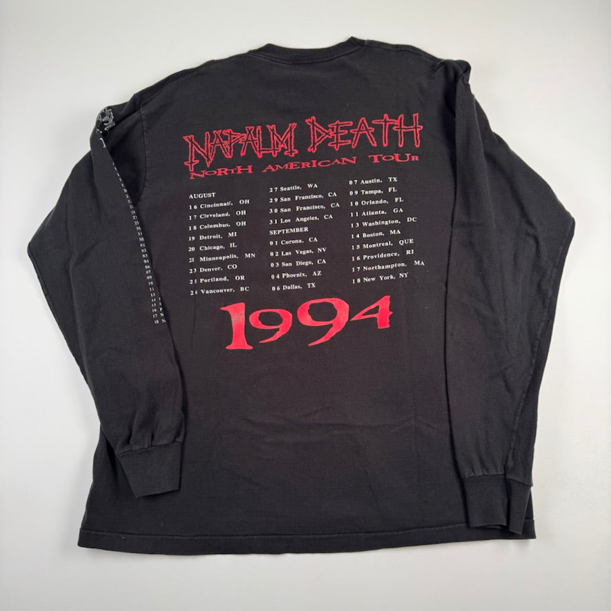 Vintage 1994 Napalm Death Long Sleeve Shirt XL