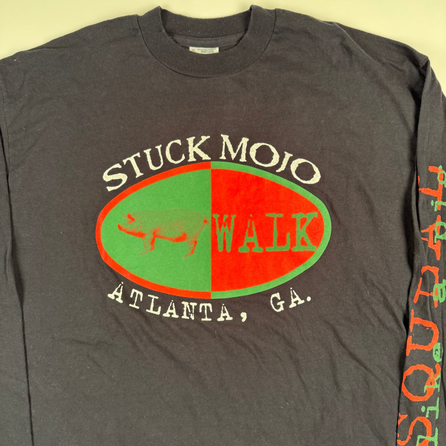 Vintage 90s Stuck Mojo Long Sleeve Shirt XL Pig Walk