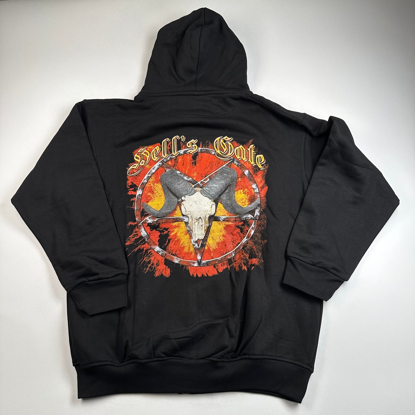 Vintage 90s Hell's Gate Zip Up Sweatshirt Medium