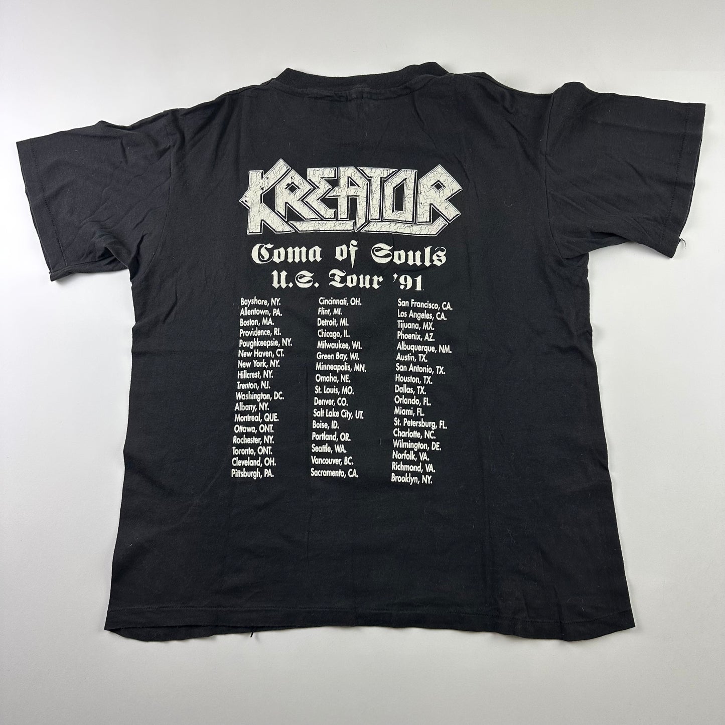 Vintage 1991 Kreator Shirt Large Coma Of Souls