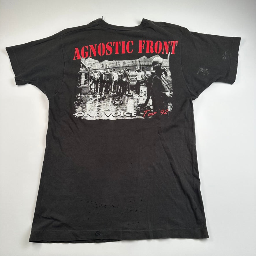 Vintage 1992 Agnostic Front Shirt Large One Voice