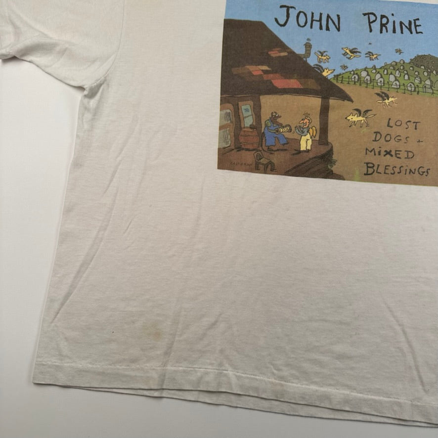 Vintage 90s John Prine Shirt XXL Lost Dogs Mixed Blessings