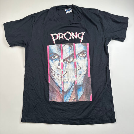 Vintage 1990 Prong Shirt Large Misprint Beg To Differ