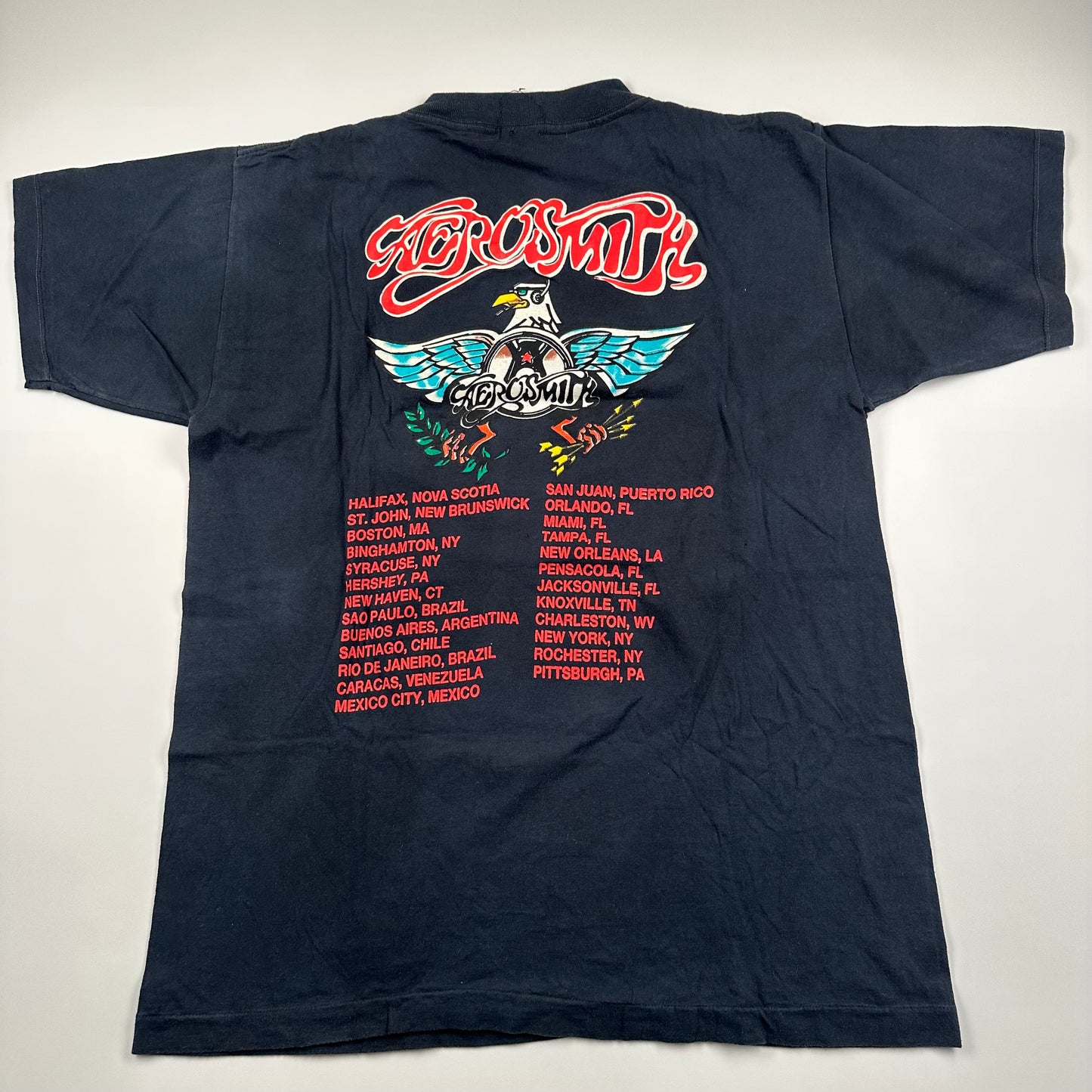 Vintage 1993 Aerosmith Shirt Large Aero Force One