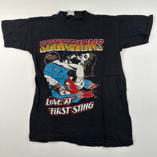 Vintage 80s Scorpions Shirt Medium Love At First Sting