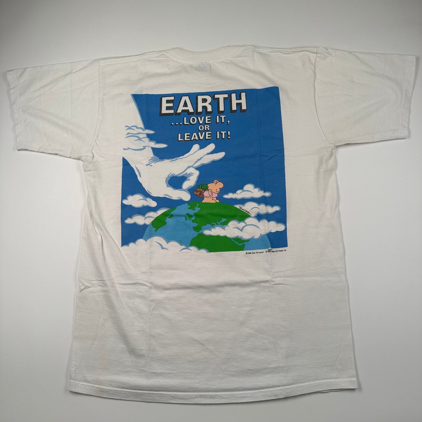 Vintage 1990 Save The Earth Shirt Large Love It Or Leave It