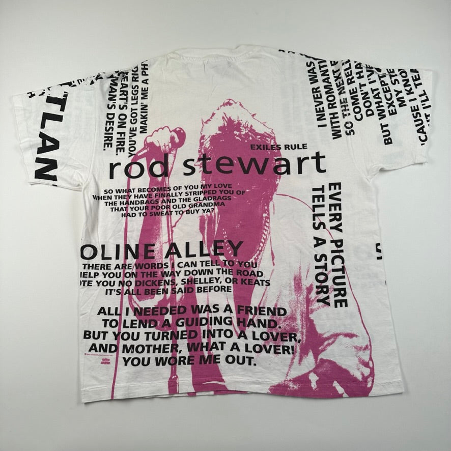 Vintage 1993 Rod Stewart Shirt XL All Over Print